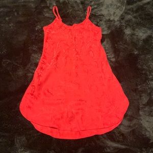Red Silk Slip Gown